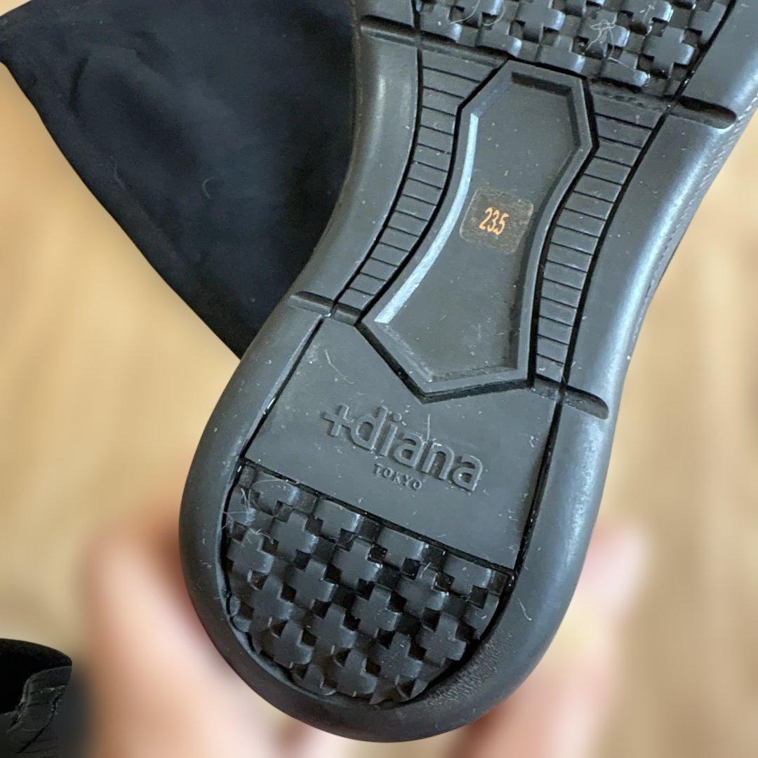 ダイアナ　+diana ブラック ロングブーツ 23.5㎝　未使用　スエード風