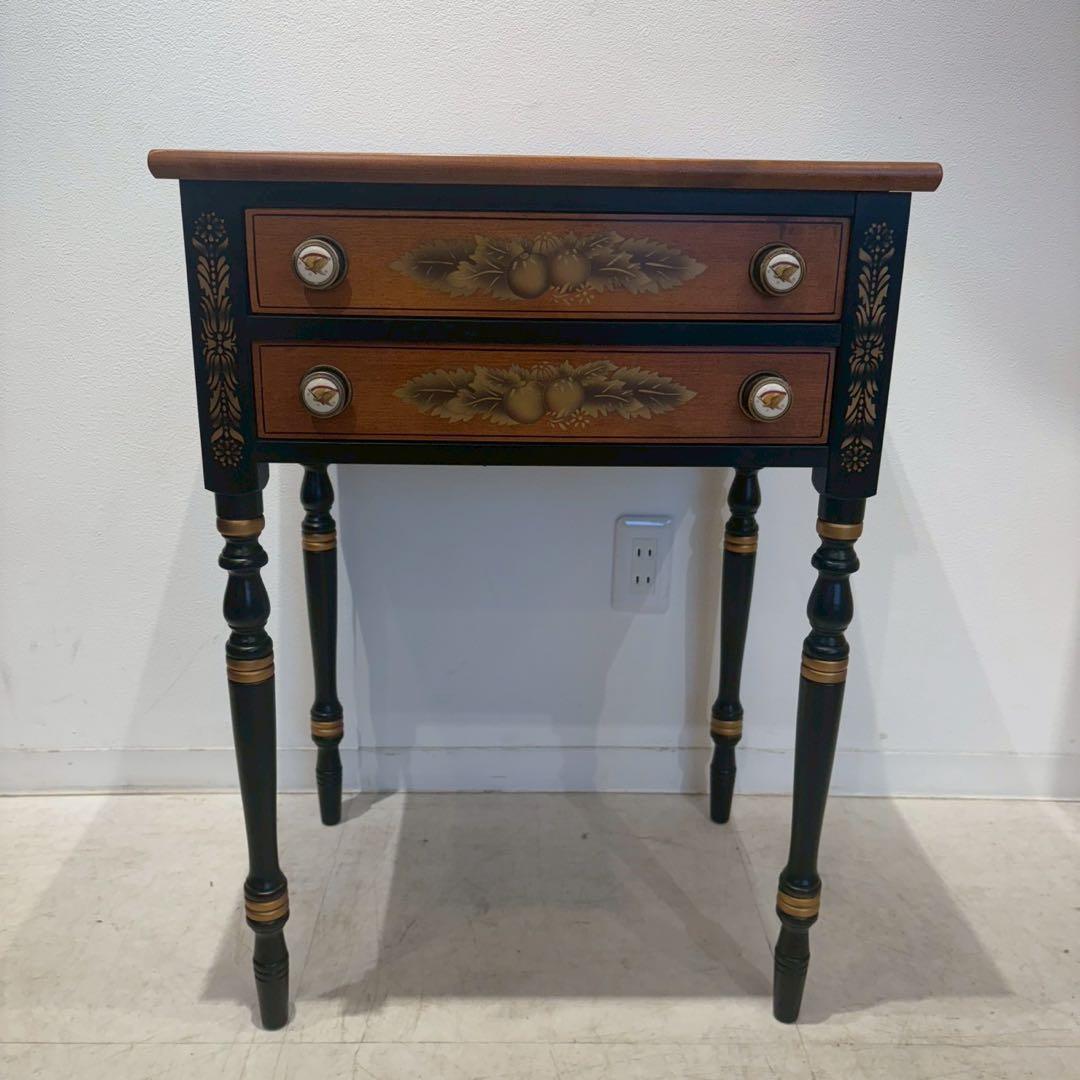 ヒッチコック　ブラックハーベスト　メープル　2段引き出し　コンソールテーブル