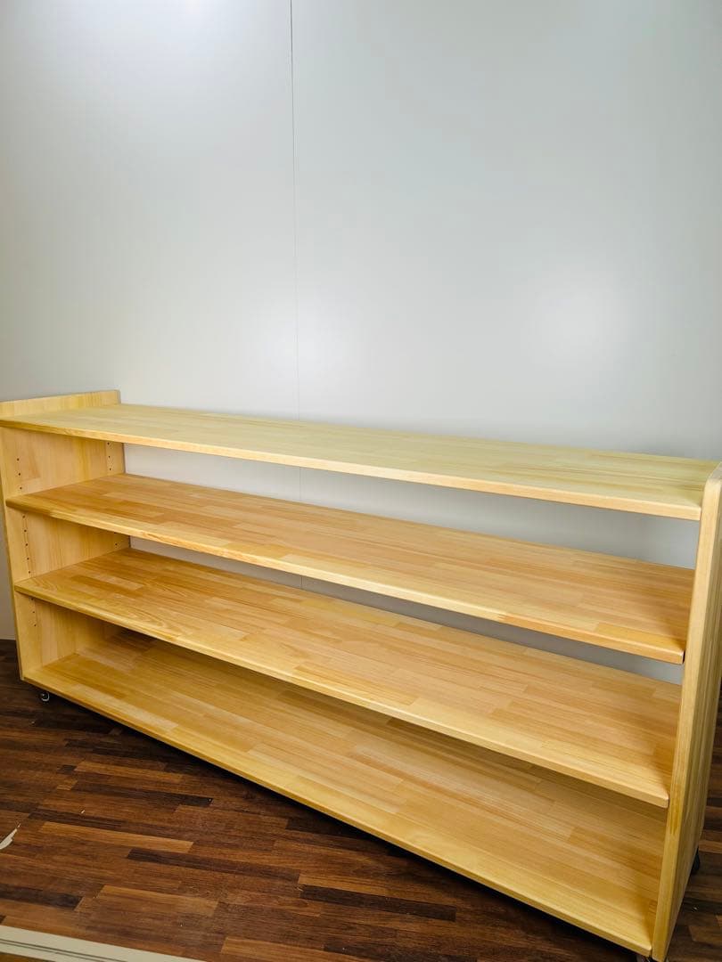 キャスター付き　おもちゃ棚　ワイドタイプ