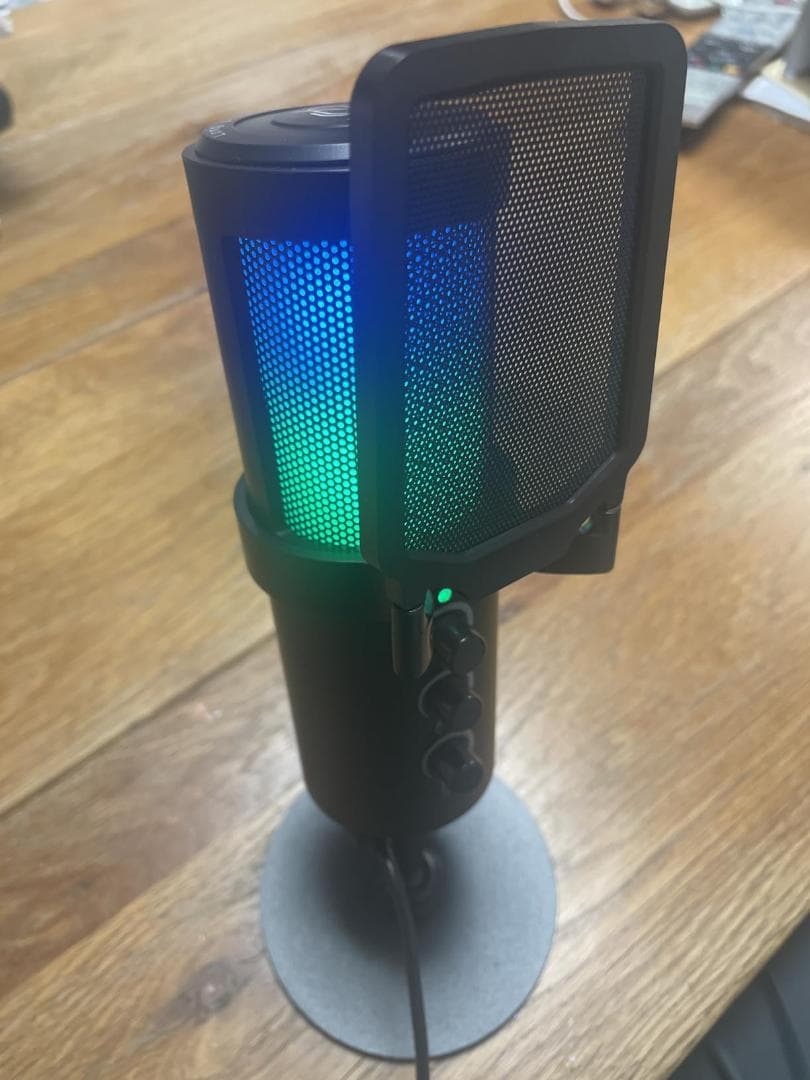 コンデンサーマイク PC マイク ゲーミングマイク USB マイク 192kHm