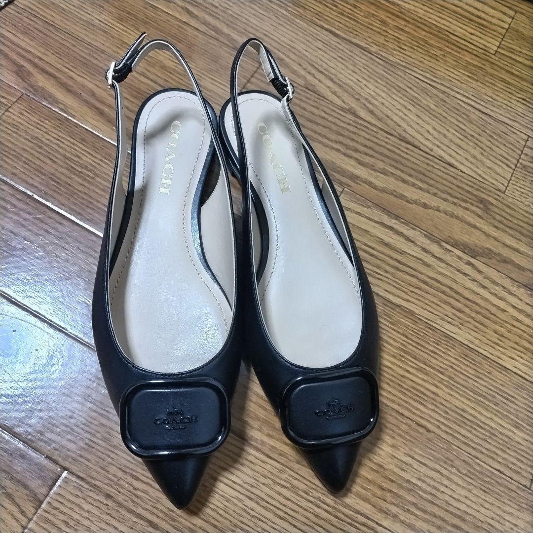 限定様箱込【コーチ】COACH♡新品♡スリングバックミュール【6】黒♡23cm
