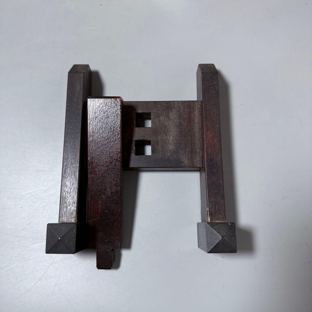 皿立て　大中小　三点まとめて　大皿用　木製　木工職人手作り