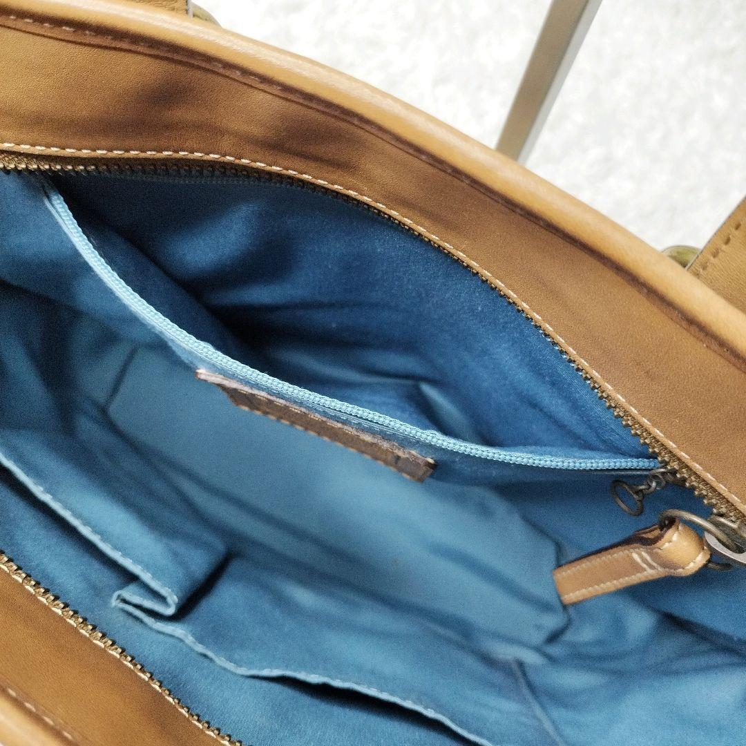 【希少】COACH　パッチワーク　レザー　シグネチャー　スウェード　ターンロック