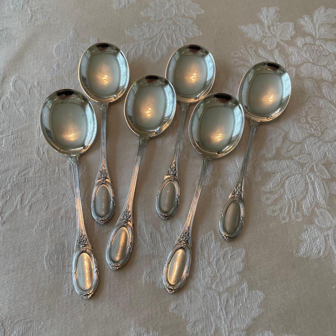 リボン♡ フレンチシルバー　アイスクリーム　スプーン　2本