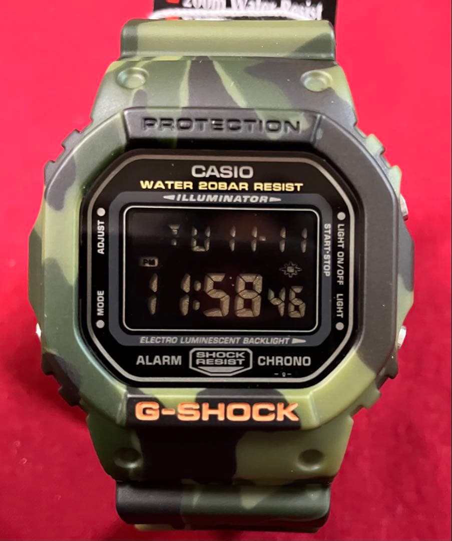 【新品未使用】CASIO G-SHOCK Ｇパイソン　DW-5600 緑迷彩