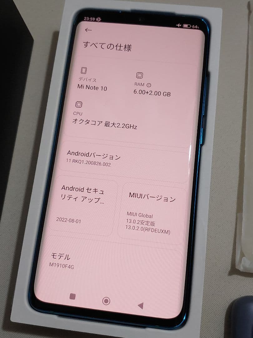 Xiaomi Mi Note 10 国際版