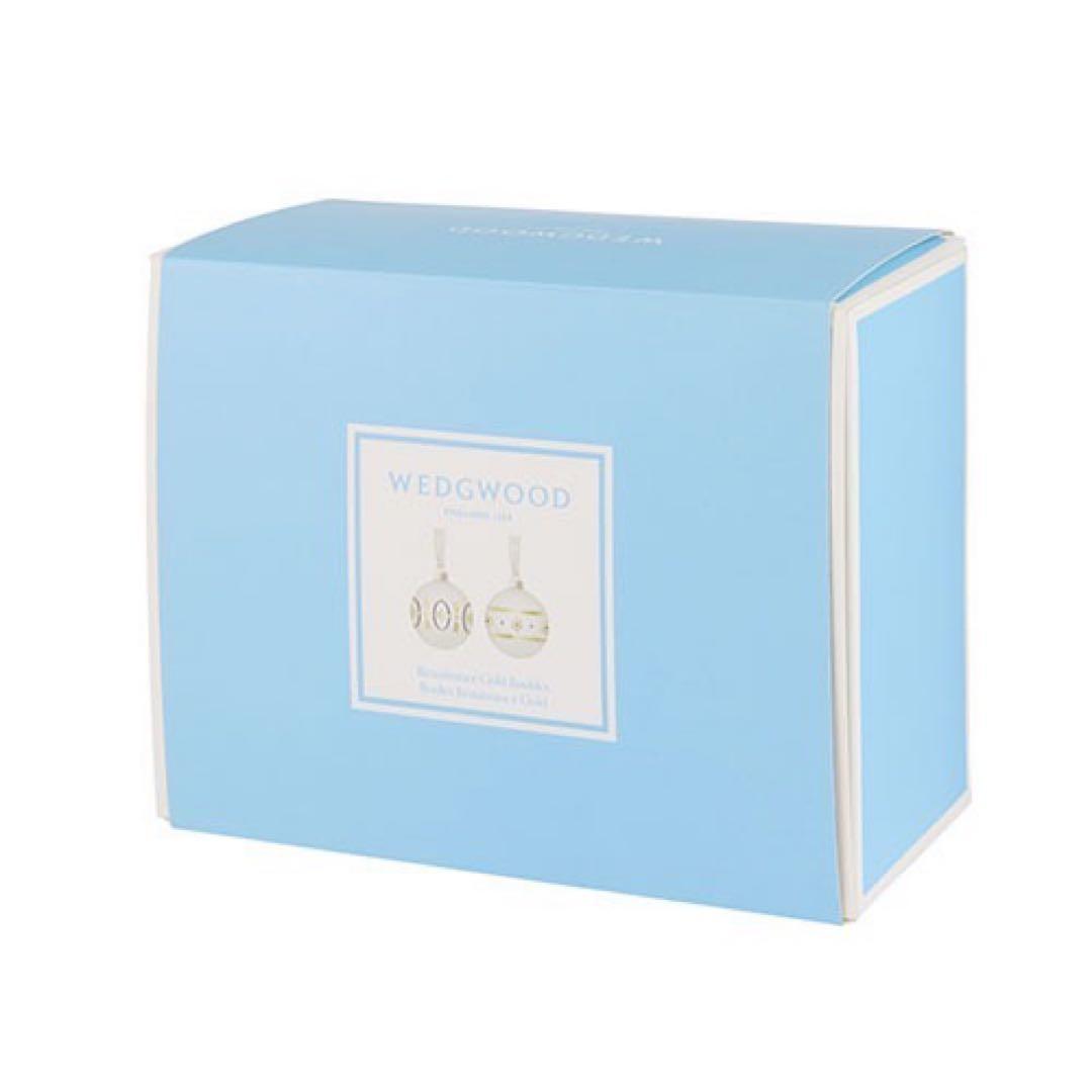 新品*ウェッジウッド ホリデイオーナメント ルネッサンス ゴールド 2個入