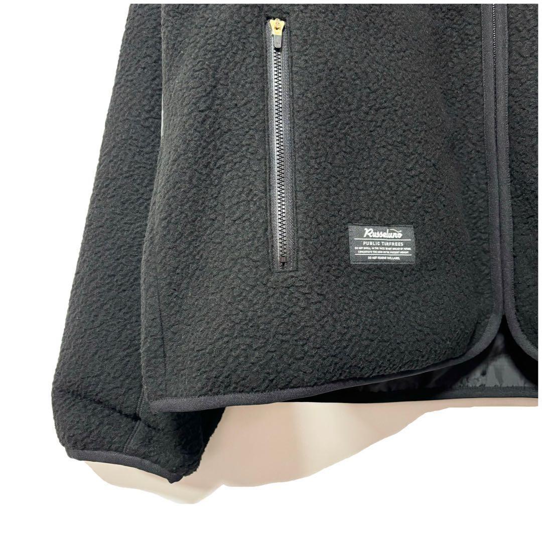 新品 ラッセルノ 2WAY ボアフリース ジャケット ブラック XL 6 ベスト