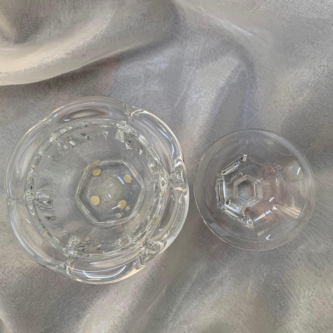 バカラ　クリスタル アルクール　蓋付き菓子入れ