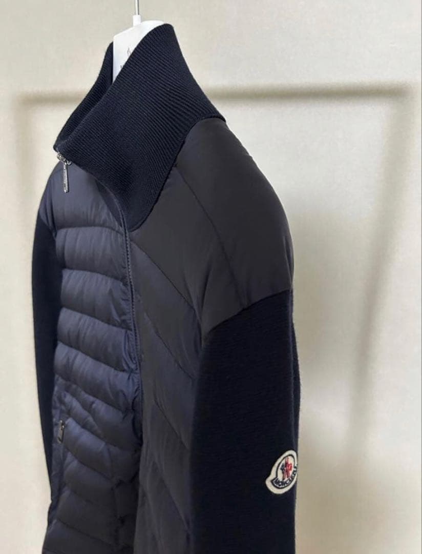 ★モンクレール　ハイブリッドダウンニット　M　ダークネイビー　美品　正規品★