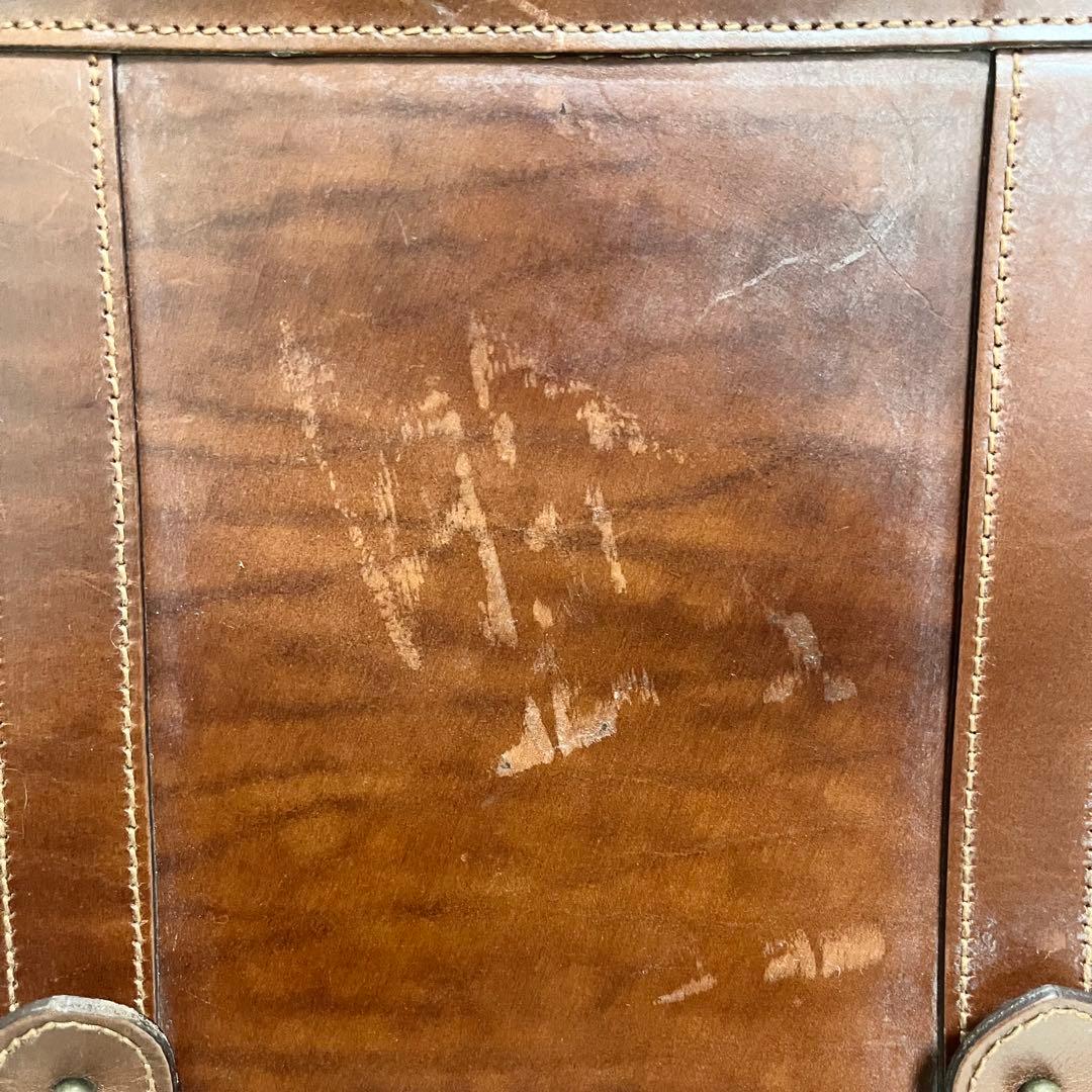 ポロラルフローレン ショルダーバッグ レザー ヴィンテージ 茶色 2層式 棒 鞄