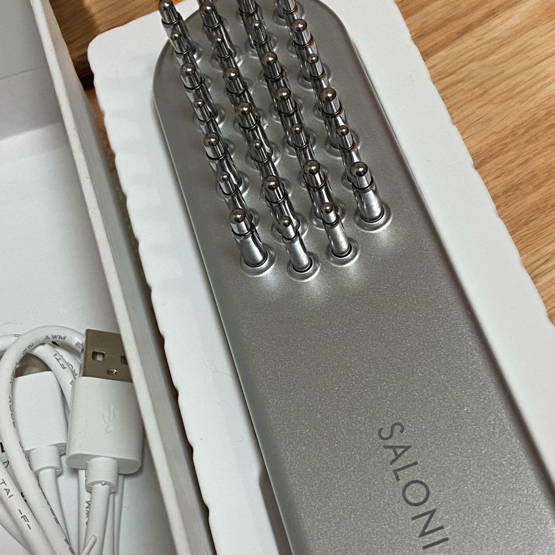 SALONIA EMS LIFT BRUSH シルバー USBケーブル付　美品