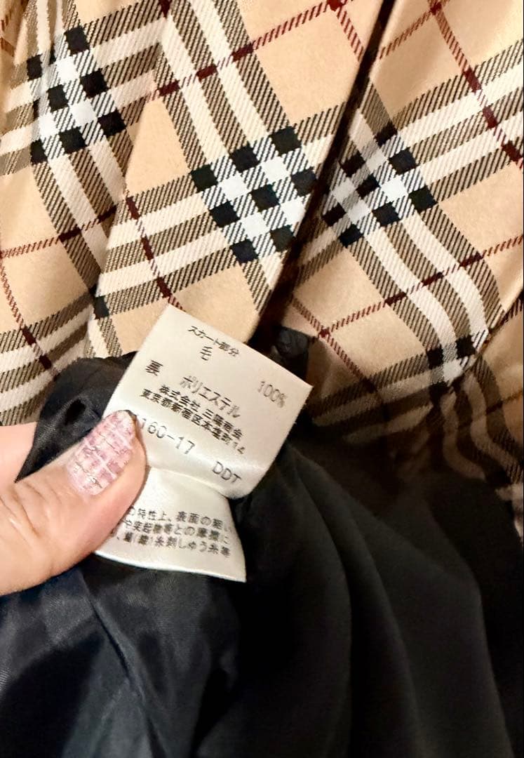 Burberry バーバリー　ブルーレーベル　チェック　ワンピース　ウール 38