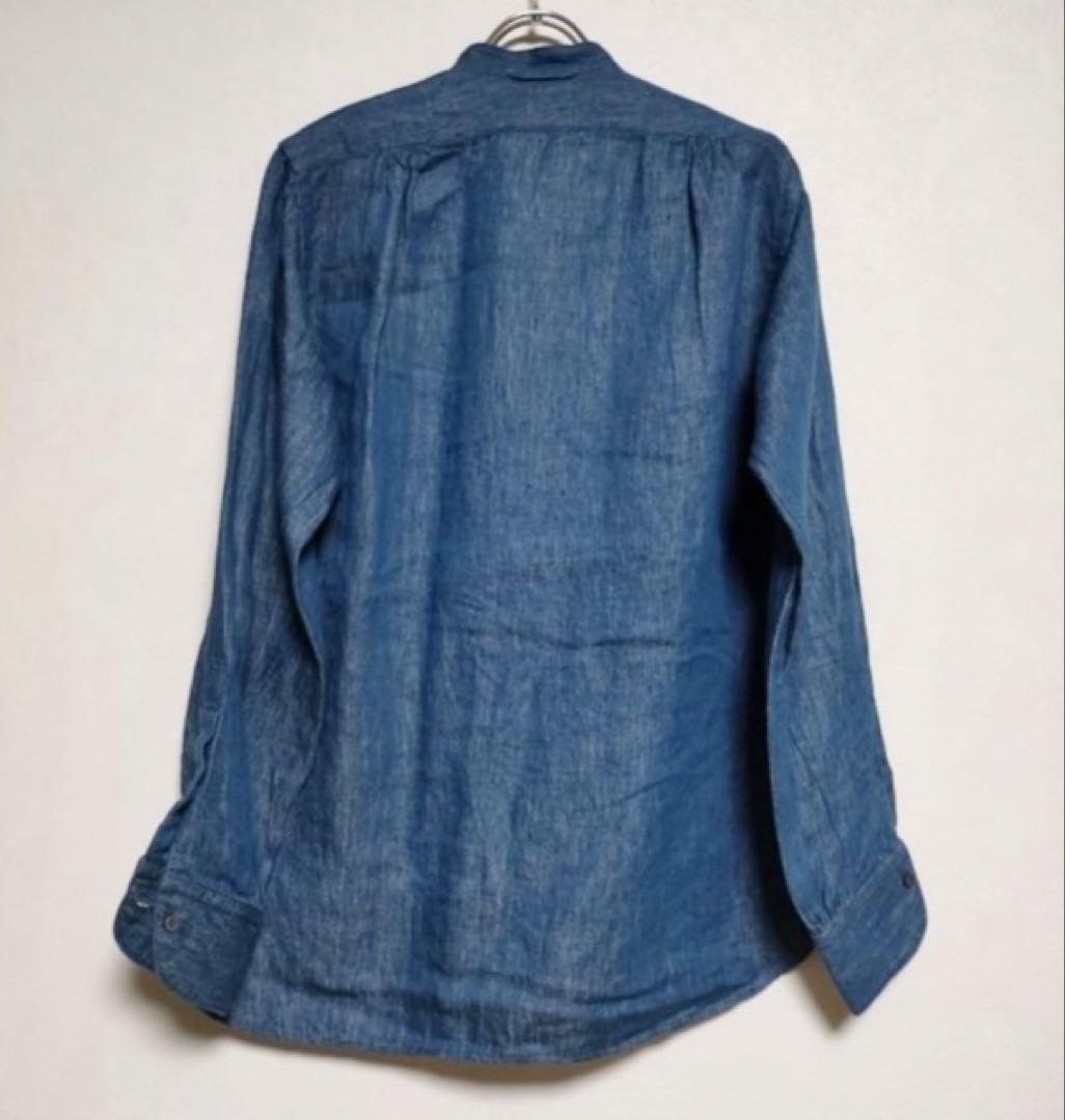 45R バンドカラー リネンシャツ 麻 サイズ1