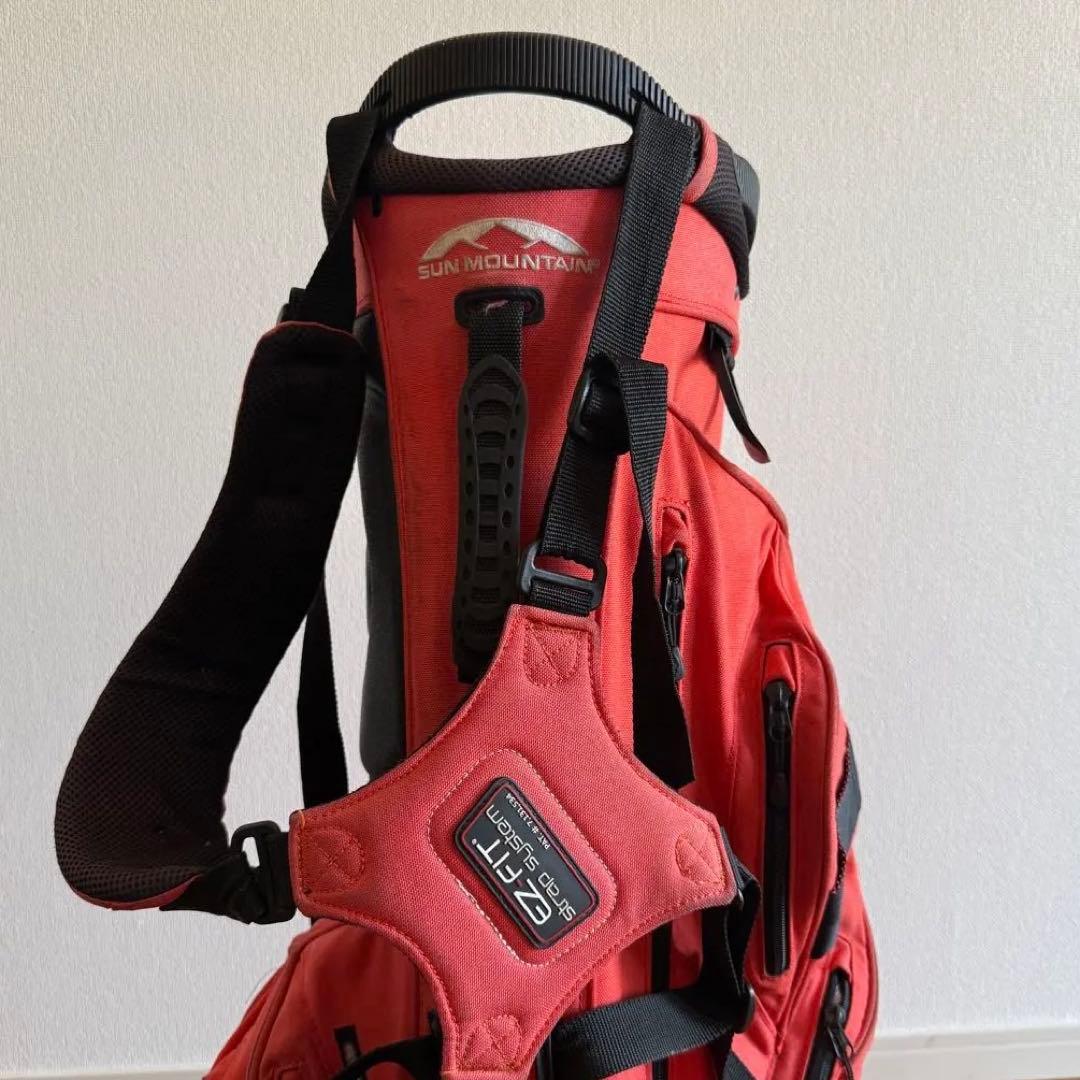 ブリーフィングゴルフ　キャディバッグ　ショルダー式　スタンド式　オレンジ　軽量