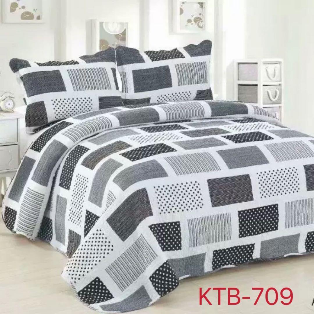 キルトベッドカバー3点セット綿マルチカバー キルティング 1139