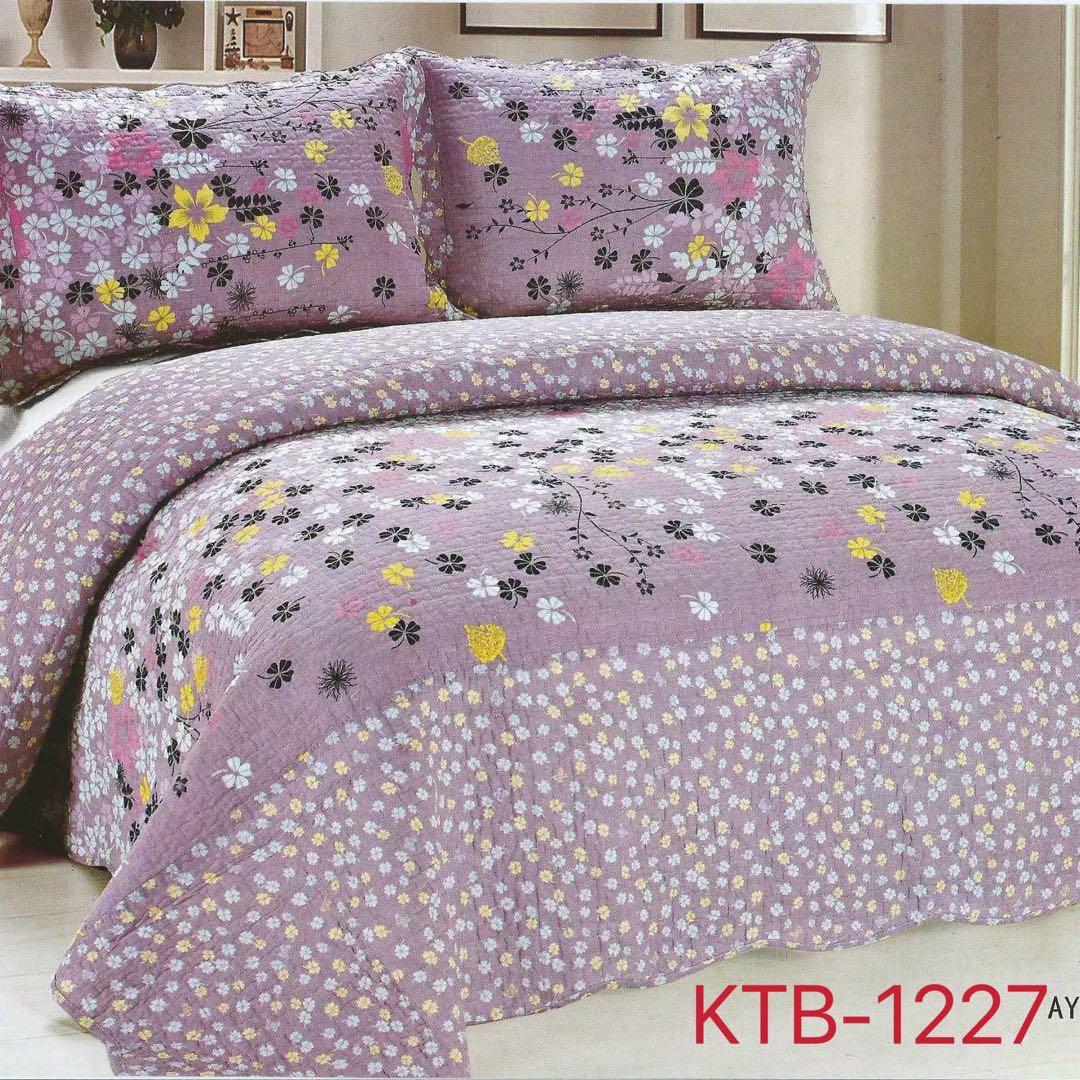 キルトベッドカバー3点セット綿マルチカバー キルティング 1139