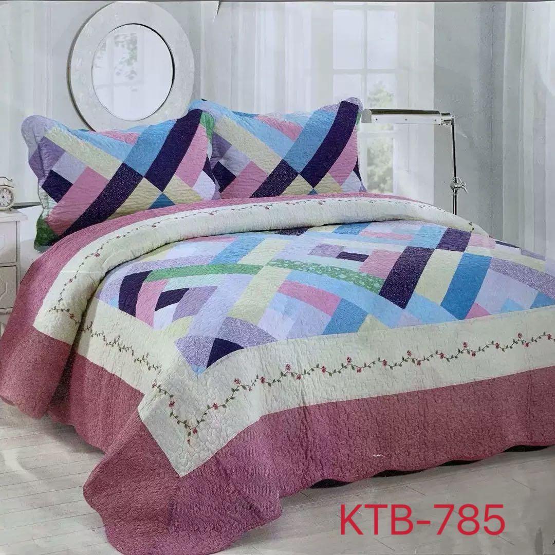 キルトベッドカバー3点セット綿マルチカバー キルティング 1139