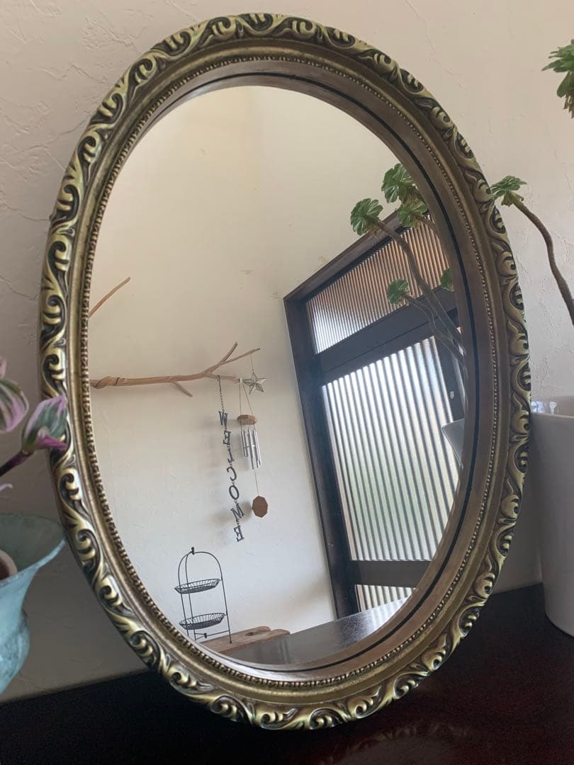 昭和レトロ　アンティーク高級鏡 ヴィンテージ　大きい