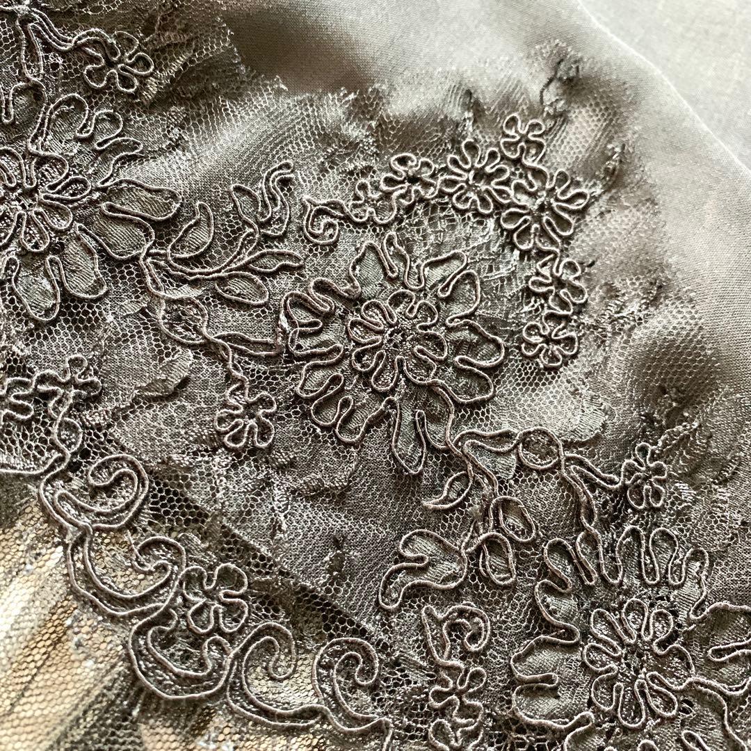 極美品✨高級 定価20万 フォクシー レース チュール ワンピース サマーウール