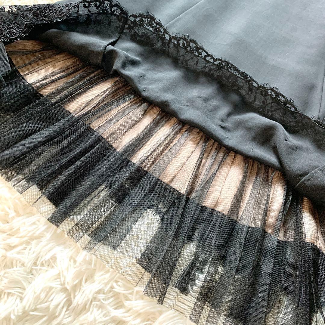 極美品✨高級 定価20万 フォクシー レース チュール ワンピース サマーウール