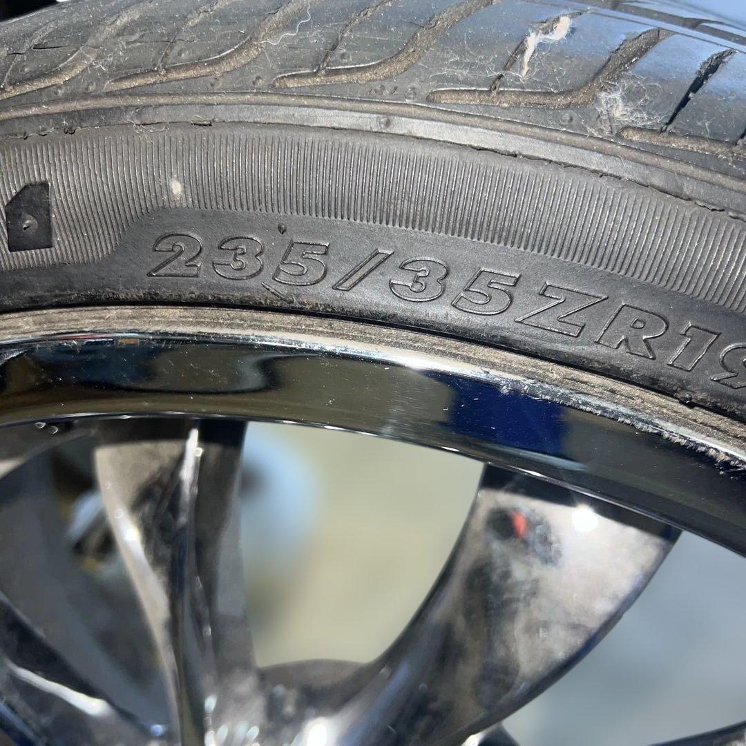 19インチ クローム仕上げ ホイールセット