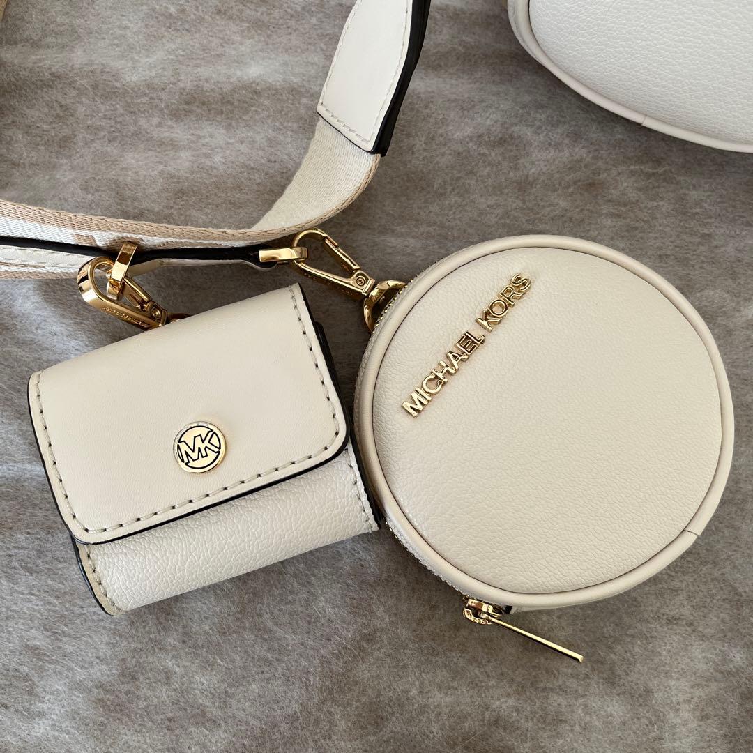 MICHAELKORSボディバッグホワイト系袋付きマイケルコースショルダーバック