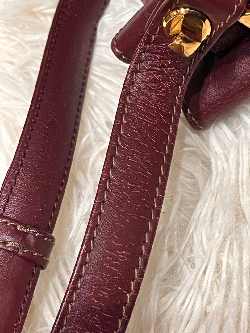 Cartgier マストライン　ボルドー　巾着ショルダーバッグ　ショルダーバッグ