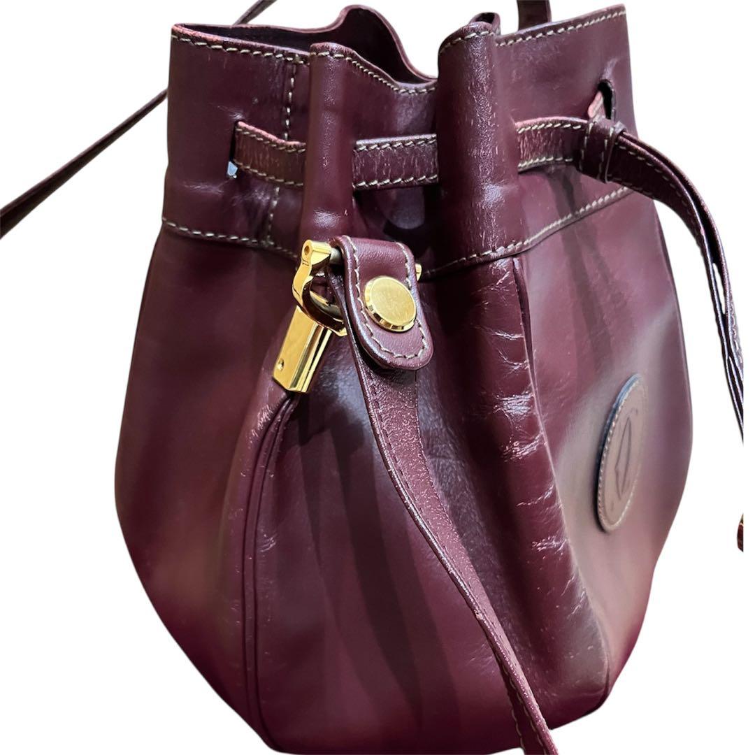 Cartgier マストライン　ボルドー　巾着ショルダーバッグ　ショルダーバッグ