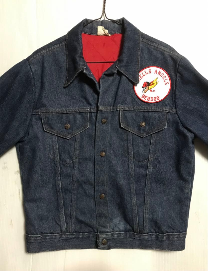 ハーレー スカル MC ワッペン パッチ デニムベスト バイカー