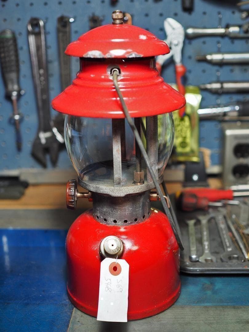 燃焼絶好調の陶器バーナー1954年8月 コールマン 200A ランタンs69