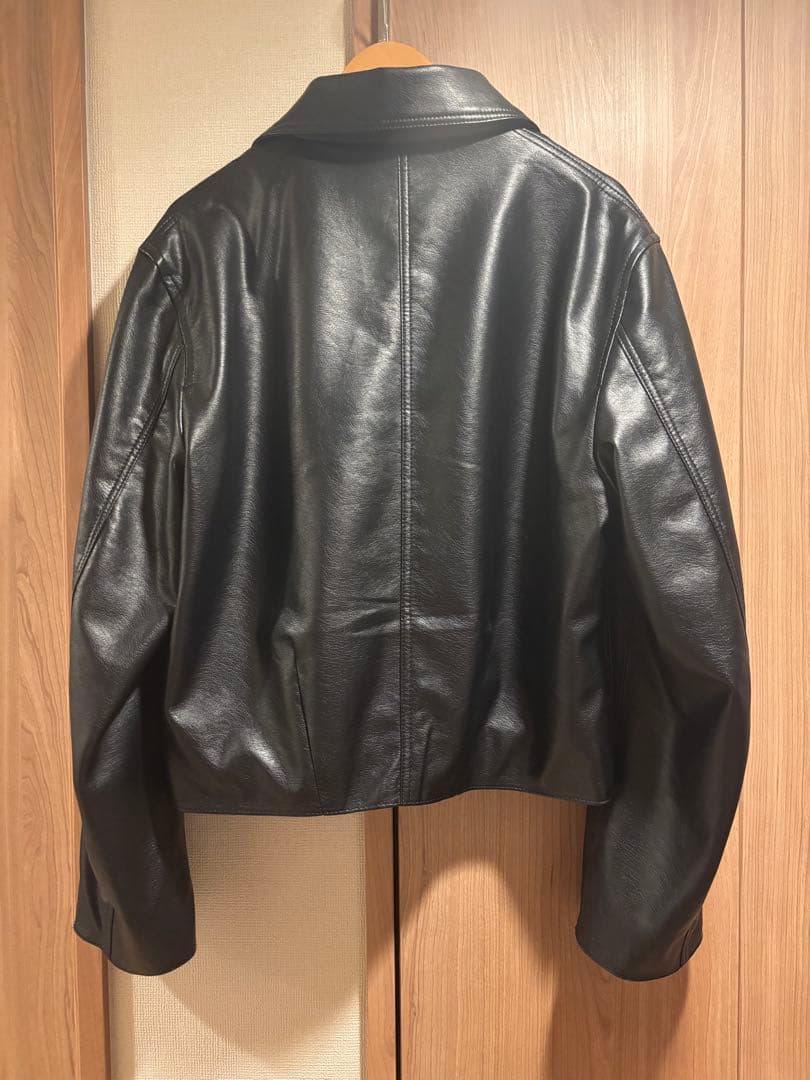 AMERI VINTAGE☆COMPACT FAKELEATHER JACKET