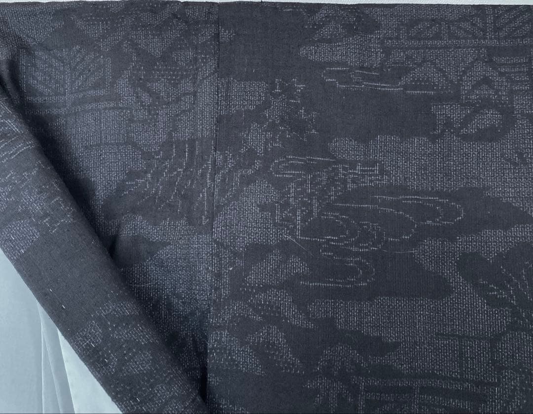 本場結城紬　詰め　100山亀甲　ヴィンテージ