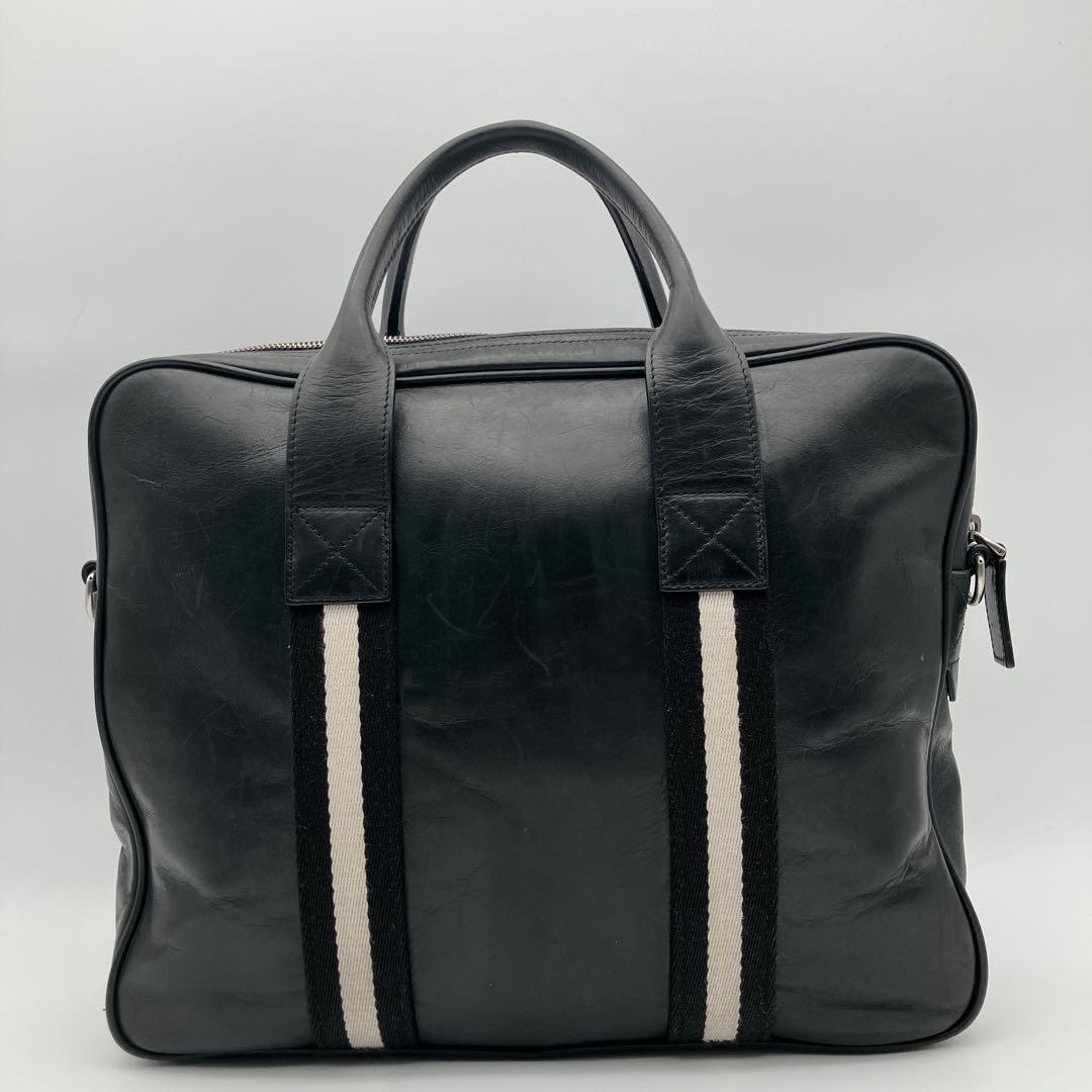 BALLY オールレザー ブリーフケース トレインスポッティング ブラック