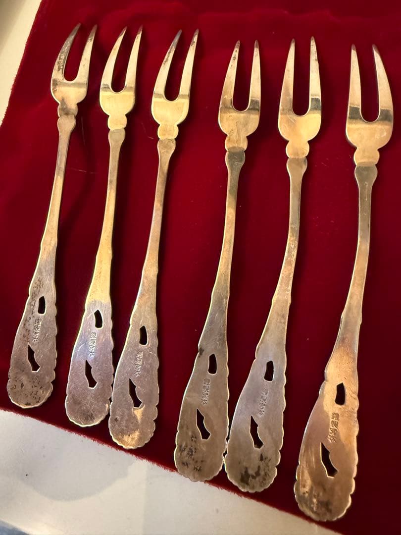 ス*ー様 銀製　フォーク6本　スプーン 8本セット 日本製　姫フォーク