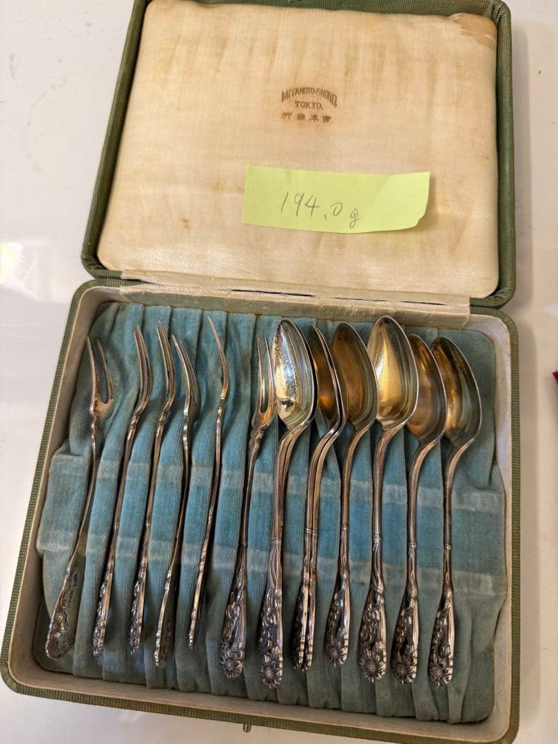 ス*ー様 銀製　フォーク6本　スプーン 8本セット 日本製　姫フォーク