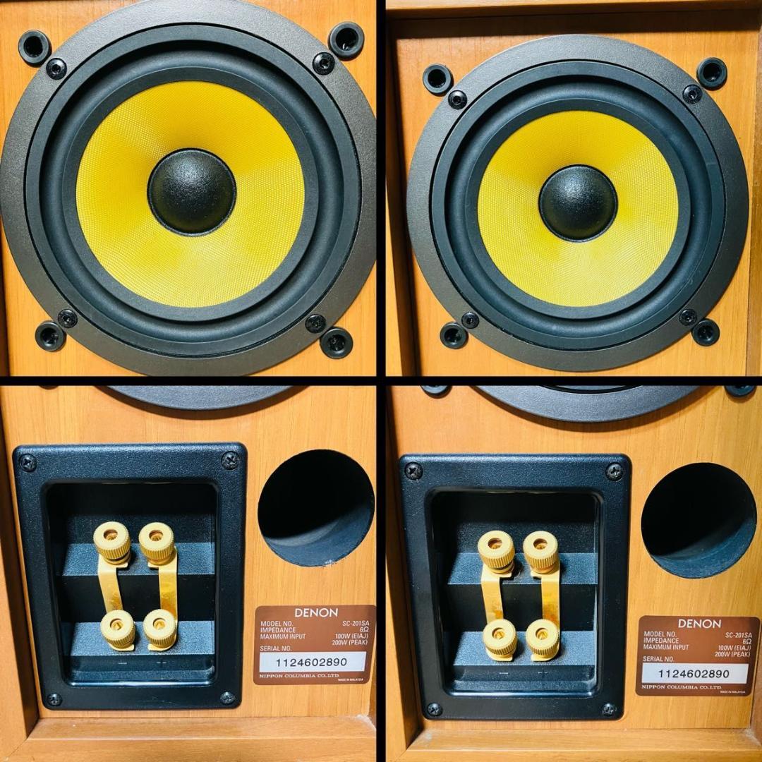 美品 DENON ペアスピーカー SC-201SA デノン 4way オーディオ