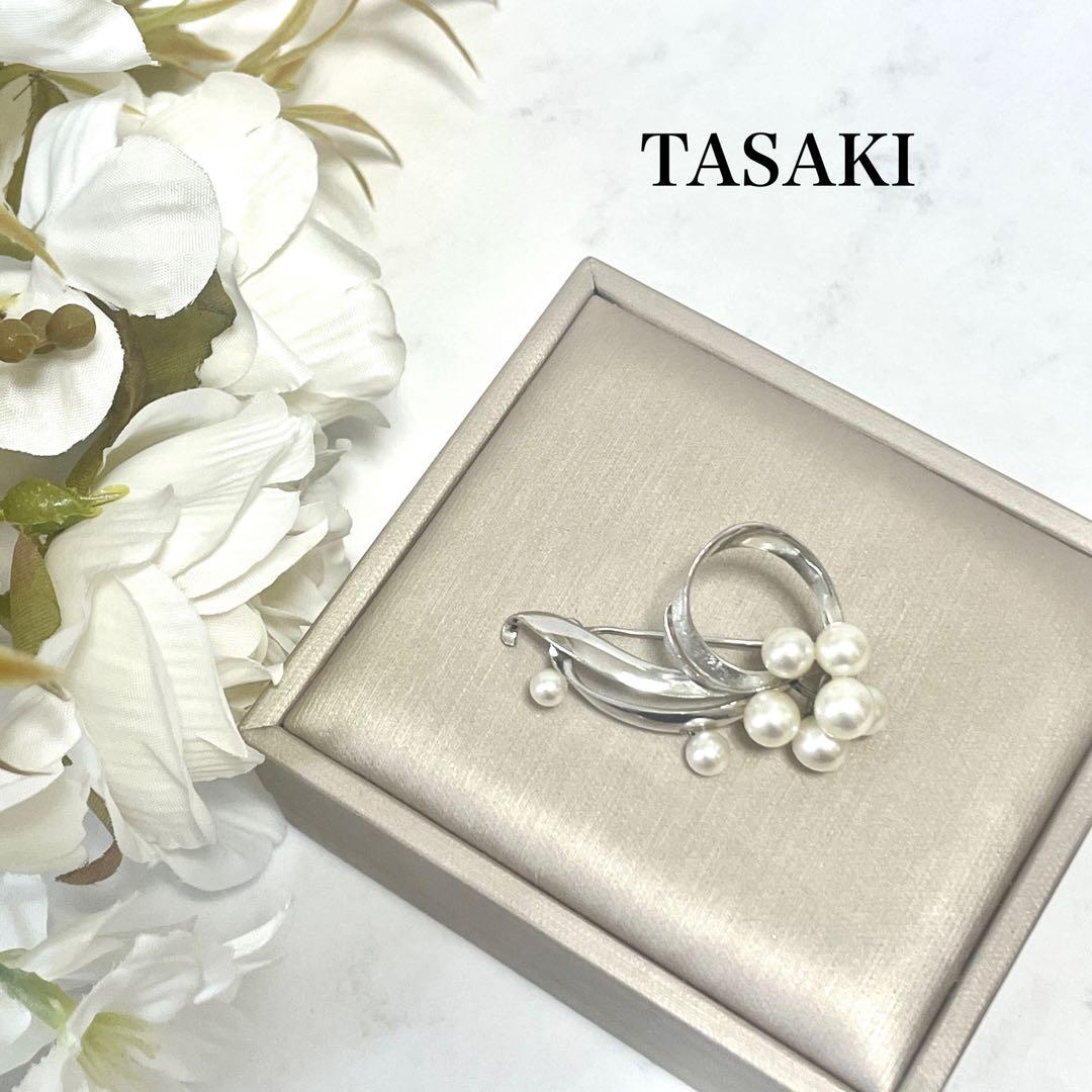 美品✨TASAKI タサキ アコヤ真珠 パール ブローチ コサージュ