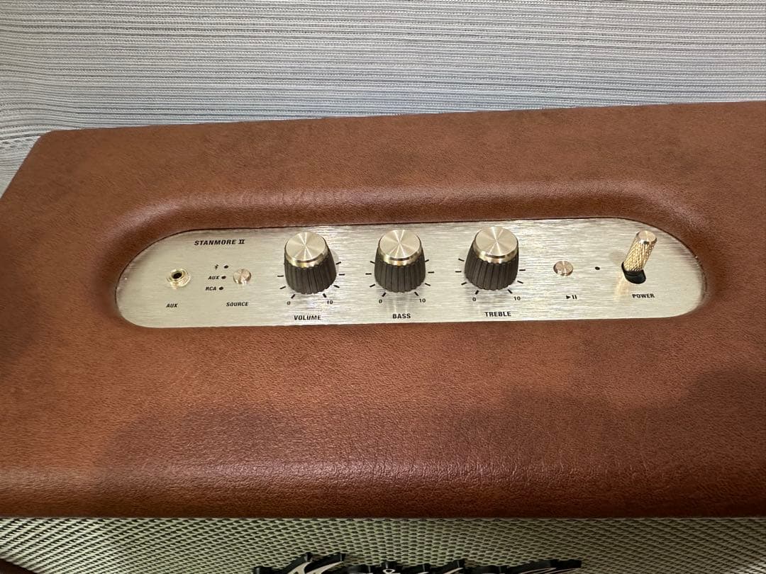 美品Marshall Stanmore II ワイヤレススピーカー(ブラウン)