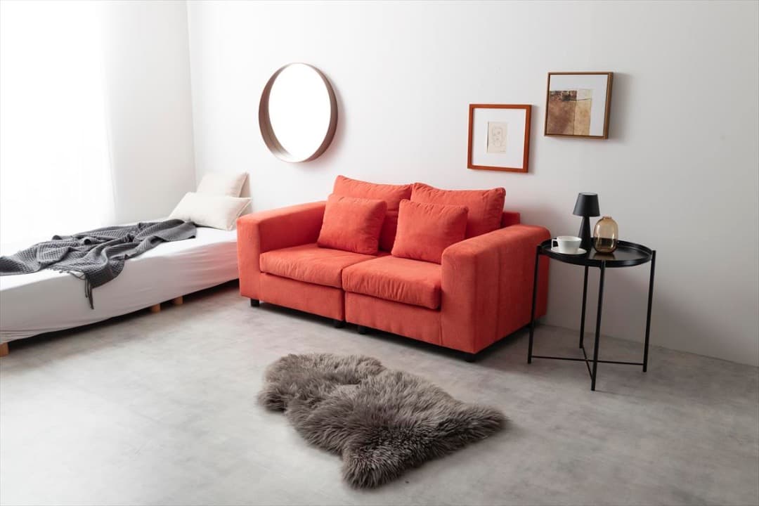 【送料無料】Legeno コーナーソファ 天然木 Sバネ 1人掛け