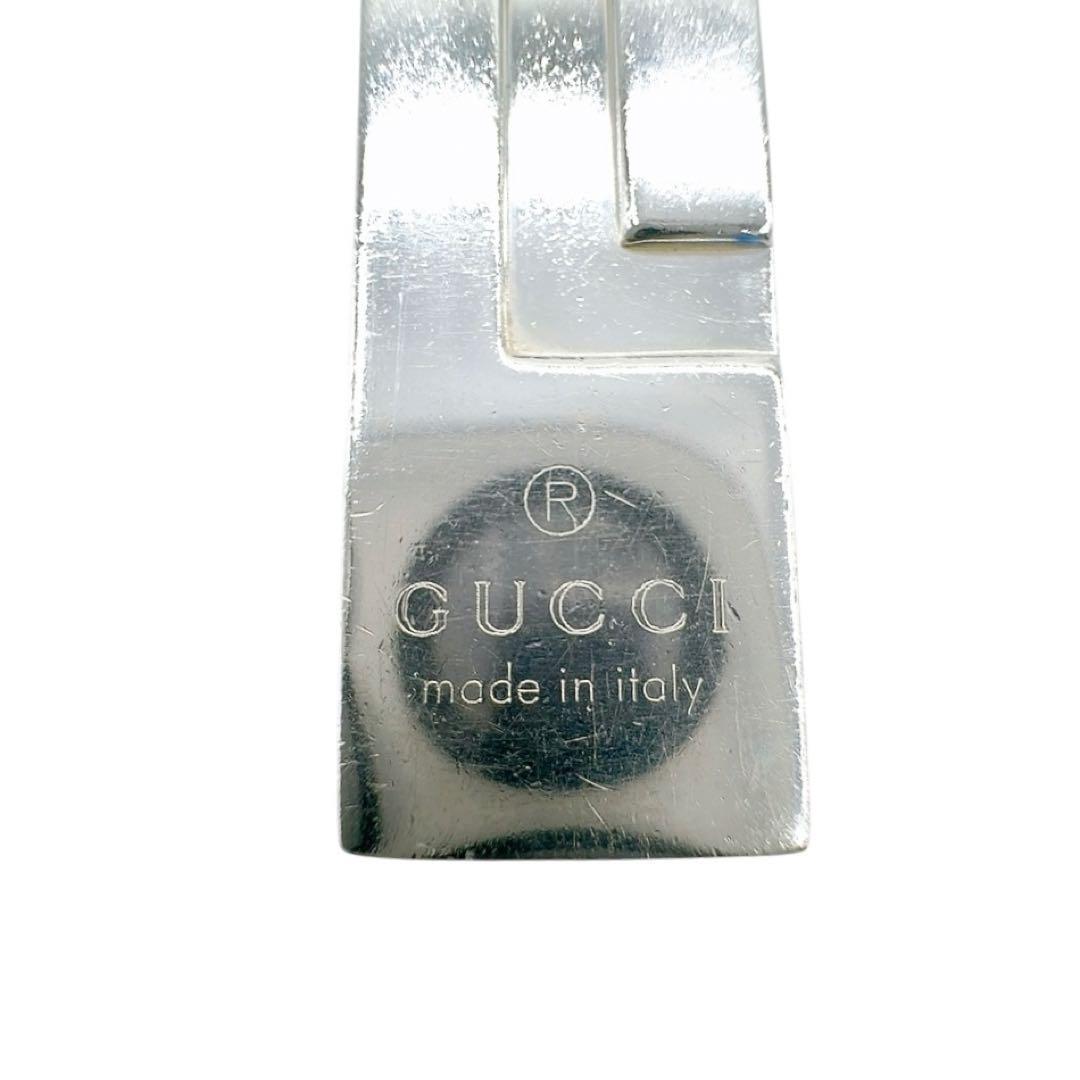 【美品】グッチ ネックレス プレート シルバー SV 925 ロゴ 刻印 箱付き