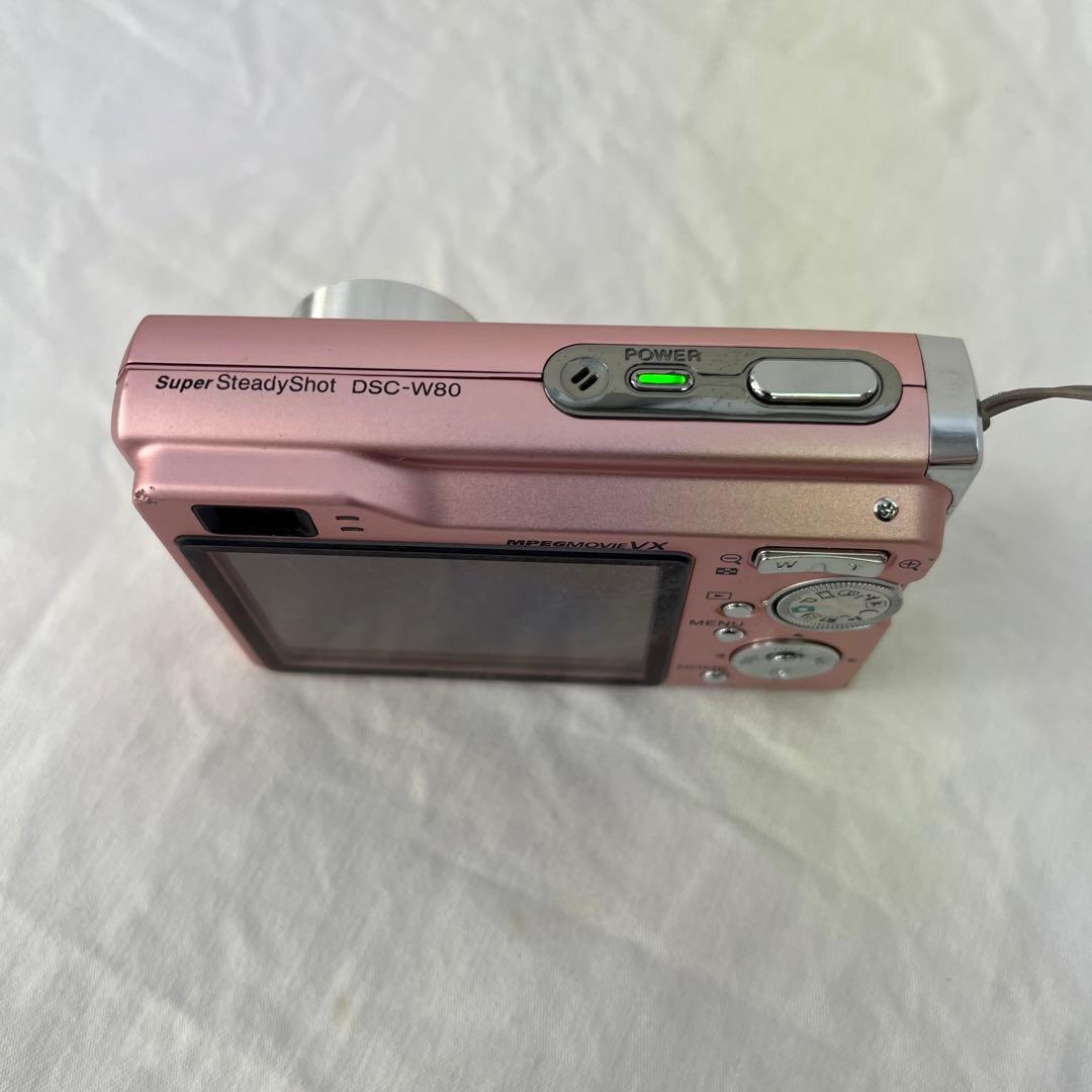 0106A5 SONY Cyber-shot DSC-W80ピンク作動確認済
