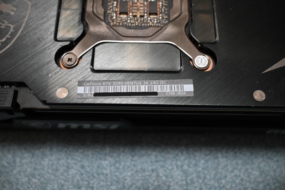 RTX3090 VENTUS 3X 24G グラフィックボード【動作確認済み】