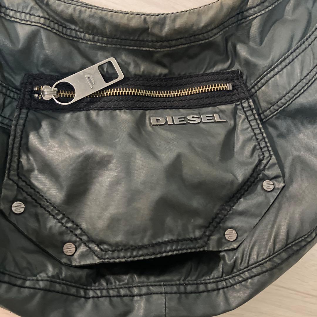 古*離様 DIESEL 三日月型　ダークブルー ショルダーバッグ