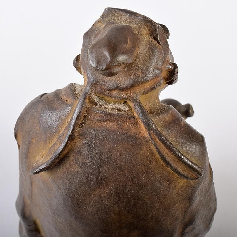 高岡銅器　名取川雅司造　蝋型鋳銅　人物像　一對　M　R7910