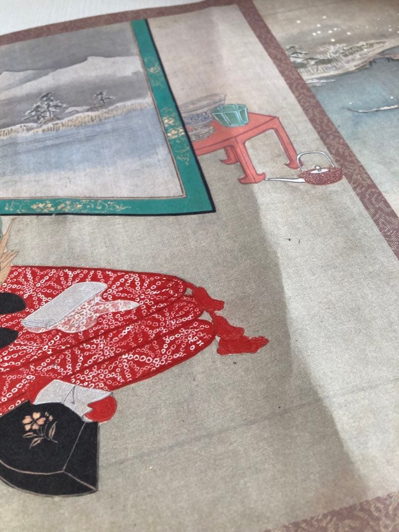 【浮世絵 春画】鳥文斎栄之／春情四季画巻 巻子本 復刻版