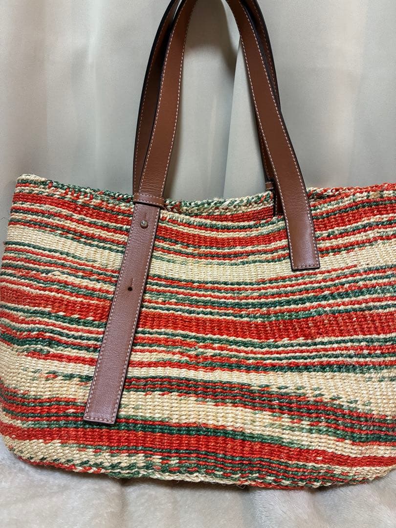A*i様 LOEWE ストライプ かごバッグ