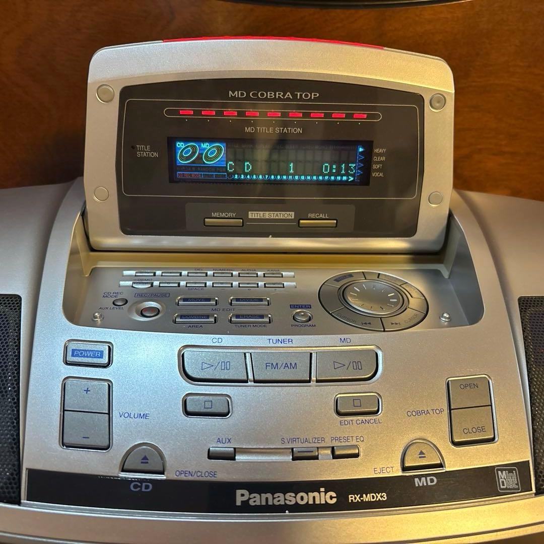 Panasonic RX-MDX3 CD/MDデッキ：作動品