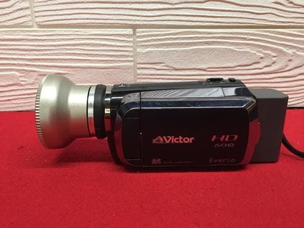 Ｙ ジャンク Victor AVCHD GZ-HM200-B ビデオカメラ S