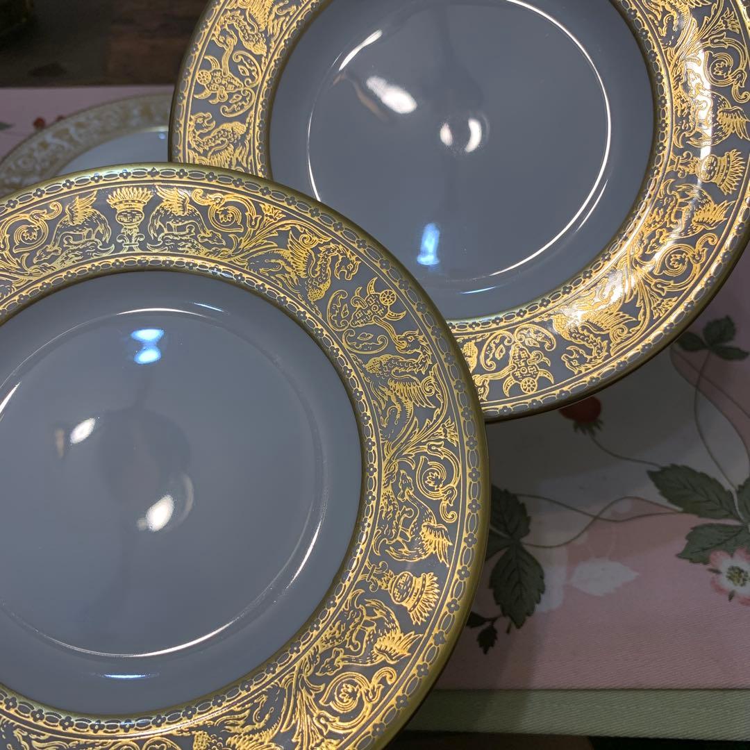 ウェッジウッド ゴールド　フロレンティーン　15.5cmケーキプレート 6枚